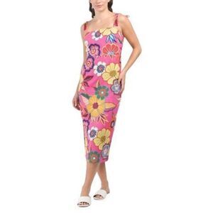 Rachel Zoe Floral Beaded Midi Dress 🧡